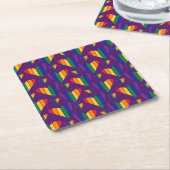 Regenbogenhalbmesser Rechteckiger Pappuntersetzer (angewinkelt)