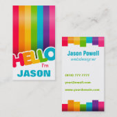 Regenbogenhallo Visitenkarte (Vorne/Hinten)