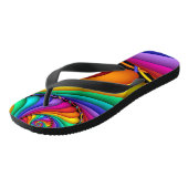 Regenbogenhalterung Gay Pride LGBT Flip-Flops Badesandalen (Schrägansicht)