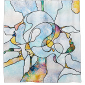 Regenbogenhalterungen. Unity of Stached Glass Seri Duschvorhang (Vorderseite)