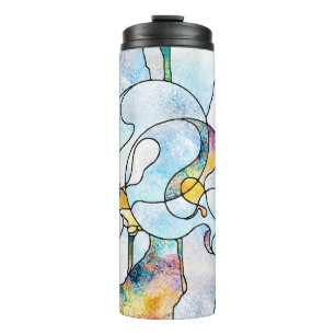 Regenbogenhalterungen. Unity of Stached Glass Seri Thermosbecher