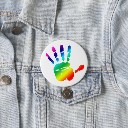 Regenbogenhand Button (Beispiel)