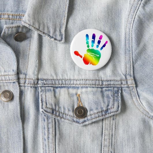 Regenbogenhand Button (Beispiel)