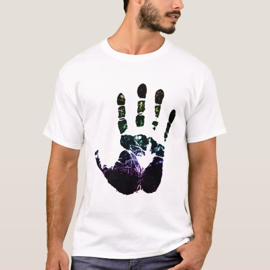 Regenbogenhanddruck T-Shirt (Vorderseite)