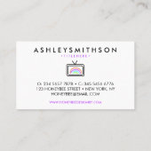 Regenbogenhandgezeichnete Fernsehmedien Visitenkarte (Rückseite)