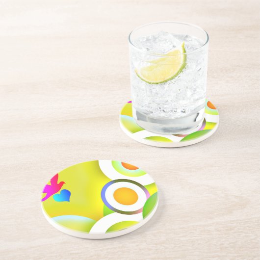 Regenbogenhandschuh2 Getränkeuntersetzer (Seite)