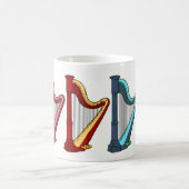 Regenbogenharfen Kaffeetasse (Mittel)