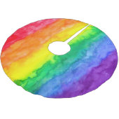 Regenbogenhaut-Rock Polyester Weihnachtsbaumdecke (Schrägansicht)