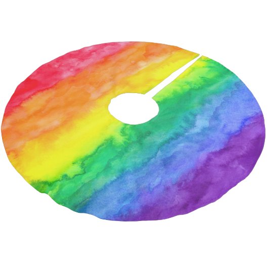 Regenbogenhaut-Rock Polyester Weihnachtsbaumdecke (Schrägansicht)