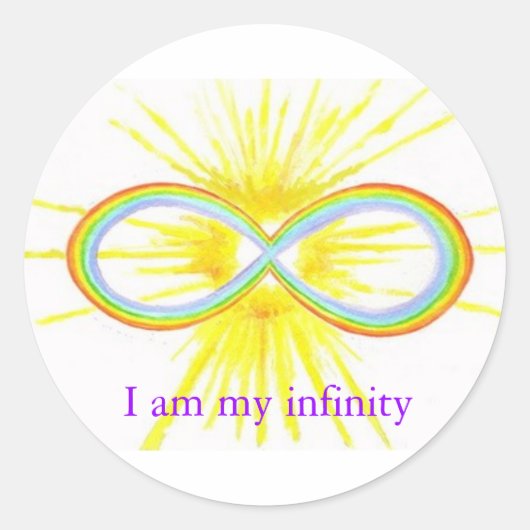 Regenbogenhaut Runder Aufkleber (Vorderseite)