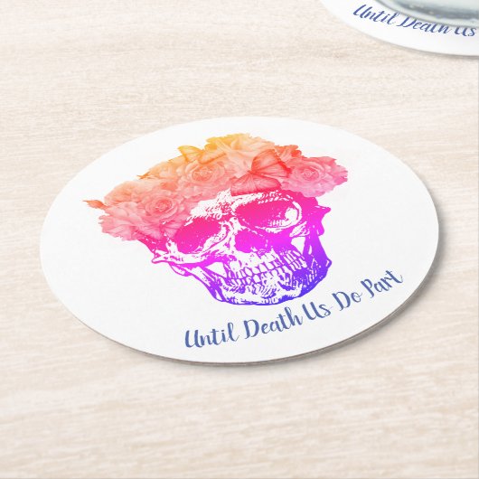 Regenbogenhaut Runder Pappuntersetzer (Angewinkelt)