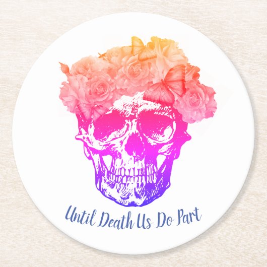 Regenbogenhaut Runder Pappuntersetzer (Vorderseite)