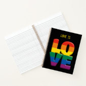 Regenbogenheft-Liebe Notizblock (Innenseite)