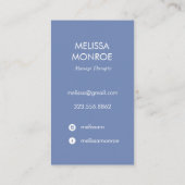 Regenbogenheilung Hand Periwinkle Visitenkarte (Rückseite)