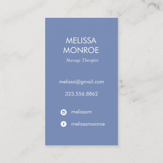 Regenbogenheilung Hand Periwinkle Visitenkarte (Rückseite)