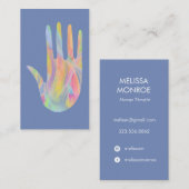 Regenbogenheilung Hand Periwinkle Visitenkarte (Vorne/Hinten)