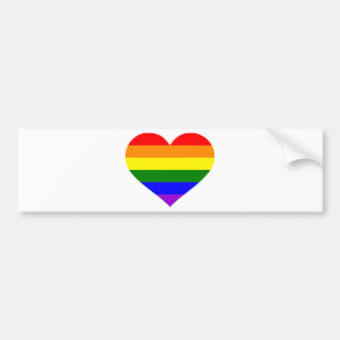 Regenbogenherz Autoaufkleber