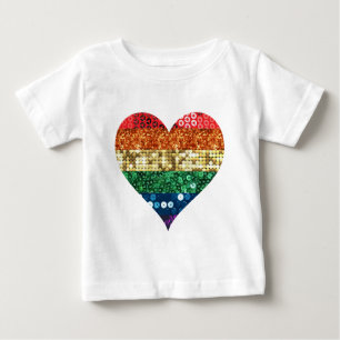 Regenbogenherz Baby T-shirt