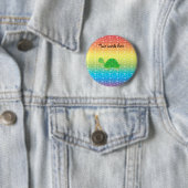 Regenbogenherz-Babyschildkröte Button (Beispiel)