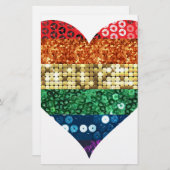 Regenbogenherz Briefpapier (Vorne/Hinten)