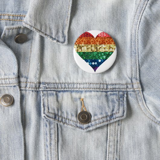 Regenbogenherz Button (Beispiel)