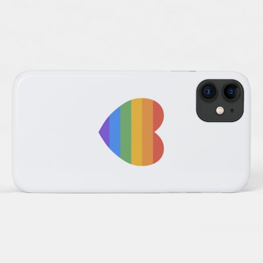 Regenbogenherz Case-Mate iPhone Hülle (Rückseite (Horizontal))
