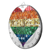 Regenbogenherz Dartscheibe (Vorderseite rechts)