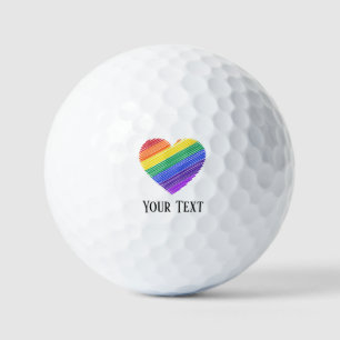 Regenbogenherz der Liebe Golfball