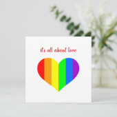 Regenbogenherz Einladung (Stehend Vorderseite)