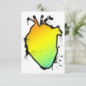 Regenbogenherz Einladung (Stehend Vorderseite)