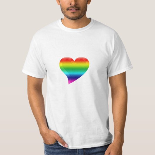 Regenbogenherz Farben lgbt lgbtq T-Shirt (Vorderseite)