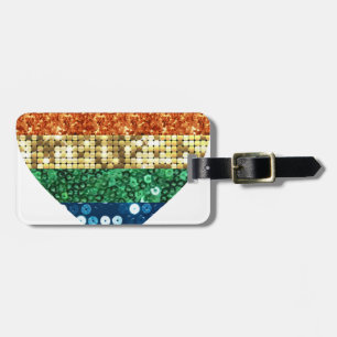 Regenbogenherz Gepäckanhänger