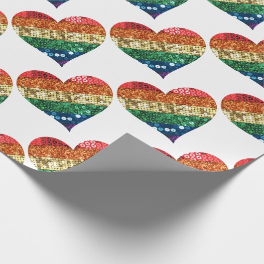 Regenbogenherz Geschenkpapier (Ecke)