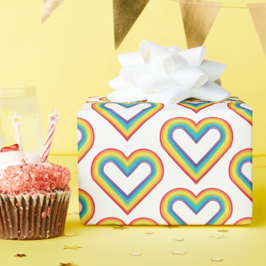 Regenbogenherz geschenkpapier (Geburtstagsparty)