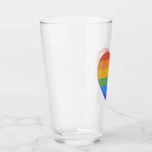 Regenbogenherz Glas (Rechts)