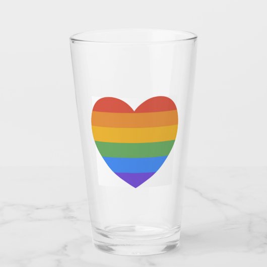 Regenbogenherz Glas (Vorderseite)