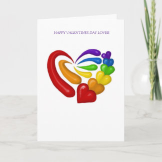 Regenbogenherz, GLÜCKLICHE VALENTINES DACHLOVER Feiertagskarte