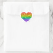 Regenbogenherz Herz-Aufkleber (Tasche)