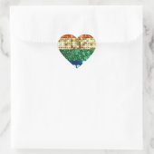 Regenbogenherz Herz-Aufkleber (Tasche)