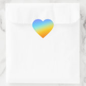 Regenbogenherz Herz-Aufkleber (Tasche)