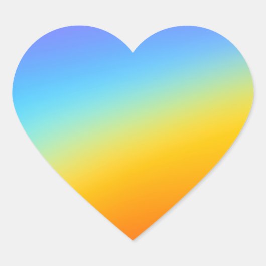 Regenbogenherz Herz-Aufkleber (Vorderseite)