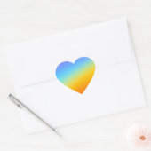 Regenbogenherz Herz-Aufkleber (Umschlag)