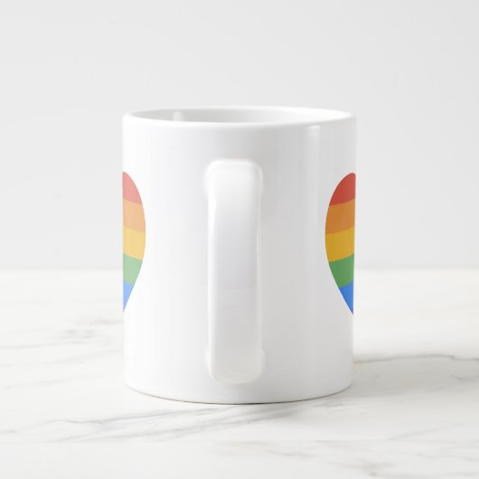 Regenbogenherz Jumbo-Tasse (Rückseite)