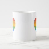 Regenbogenherz Jumbo-Tasse (Vorderseite)