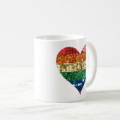 Regenbogenherz Kaffeetasse (VorderseiteRechts)
