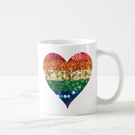 Regenbogenherz Kaffeetasse (Rechts)