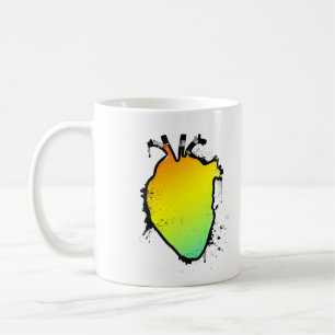 Regenbogenherz Kaffeetasse