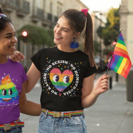Regenbogenherz: Kein Rassismus, kein Sexismus, kei T-Shirt