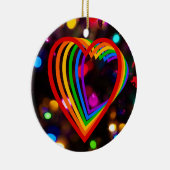 Regenbogenherz Keramik Ornament (Rechts)