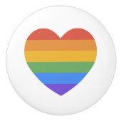 Regenbogenherz Keramikknauf (Vorderseite)